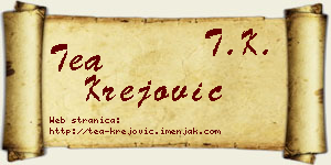 Tea Krejović vizit kartica